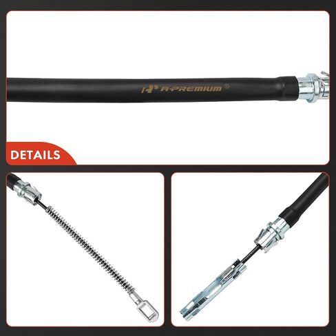 A-Premium Rear Driver and Passenger Side Parking Brake Cable Assembly Compatible with Chevrolet & GMC Models: S10 1998-1999/2002-2003, Sonoma 1998-1999/2002-2003, 2-PC Set - Replace# 15724595 in Saudi Arabia