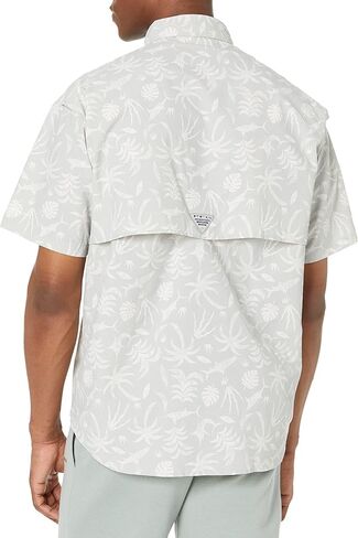 Columbia Men's Standard Super Bahama Short Sleeve Shirt, Cool Grey Reel Shores, Small in Saudi Arabia