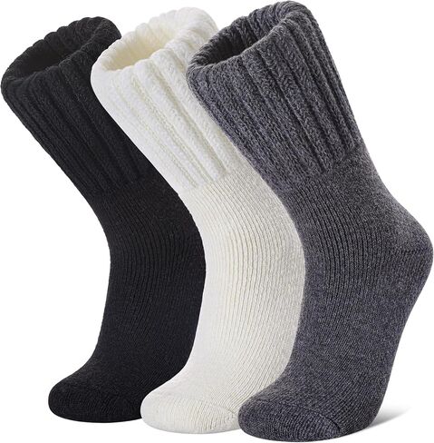 SDBING Boot Socks for Women Winter Warm Soft Cozy Thick Thermal Hiking Crew Socks Gift 3 Pairs in Saudi Arabia