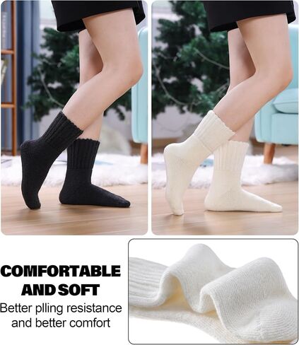 SDBING Boot Socks for Women Winter Warm Soft Cozy Thick Thermal Hiking Crew Socks Gift 3 Pairs in Saudi Arabia