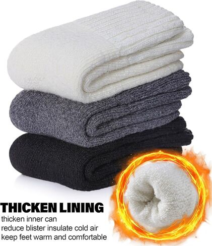 SDBING Boot Socks for Women Winter Warm Soft Cozy Thick Thermal Hiking Crew Socks Gift 3 Pairs in Saudi Arabia
