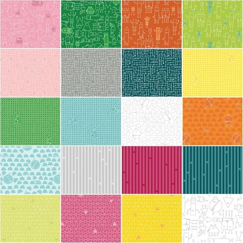 Sugaridoo Robo Boogie 20 Fat Quarters Benartex, Assorted in Kuwait