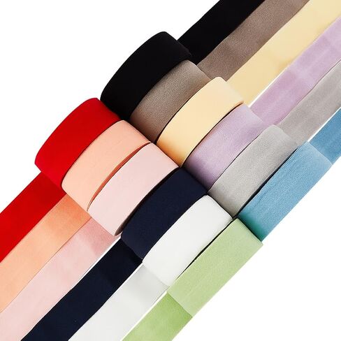 PH PandaHall 65.6 Yards Elastic Tapes 20mm Polyester Binding Tape Stretch Ribbon Tape Bulk Rolls Sewing Elastics for DIY Sewing Seaming Binding Hemming Piping Quilting Projects 12 Color in Saudi Arabia