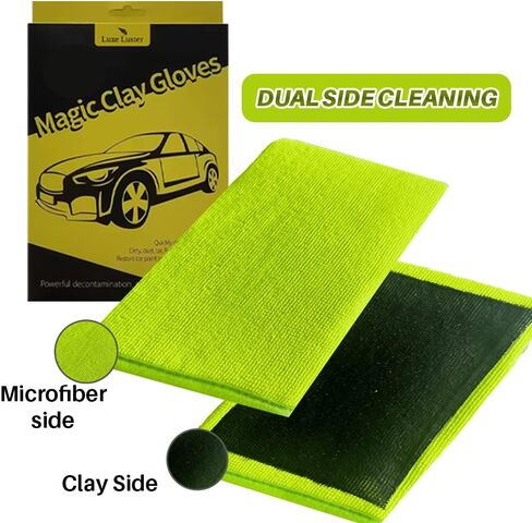 2 Pack Clay Mitt for Car Detailing Car Wash Mitt | Clay Bars Auto Detailing | Clay Bar Alternative for Car Detailing | Clay Towel Auto Detailing | Wash Mitts for Car Washing | Scratch-Free for Paint in Saudi Arabia