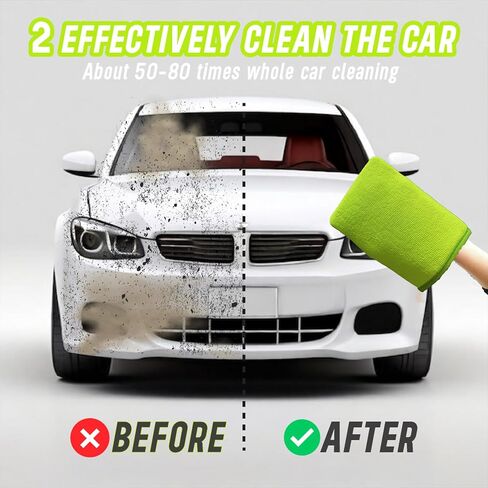 2 Pack Clay Mitt for Car Detailing Car Wash Mitt | Clay Bars Auto Detailing | Clay Bar Alternative for Car Detailing | Clay Towel Auto Detailing | Wash Mitts for Car Washing | Scratch-Free for Paint in Saudi Arabia
