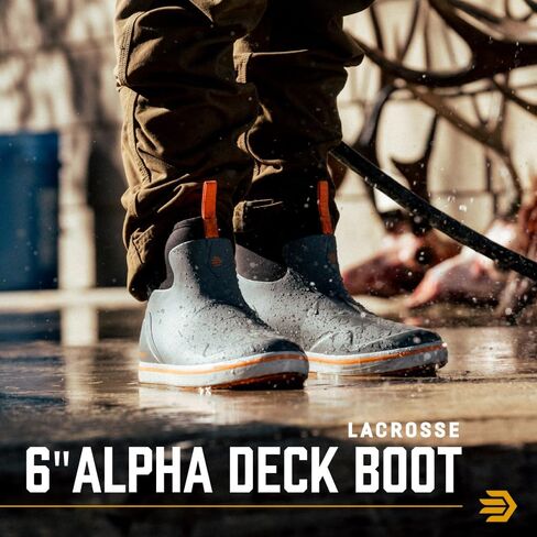 LaCrosse 6" Alpha Deck Boots for Men Featuring Waterproof Rubber, Quick-Drying Mesh, and Slip-Resistant Outsole in Kuwait