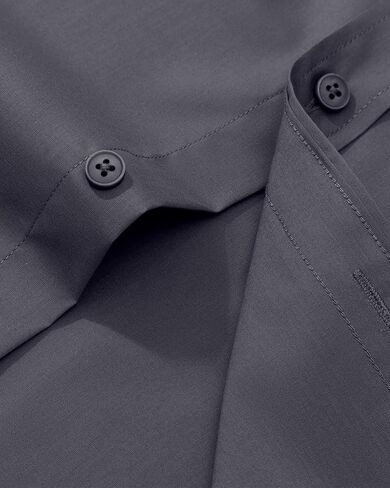 Alimens & Gentle Men's Dress Shirt Regular Fit Stretch Stain Shield Long Sleeve Solid Business Wedding Button Down Shirts in Kuwait