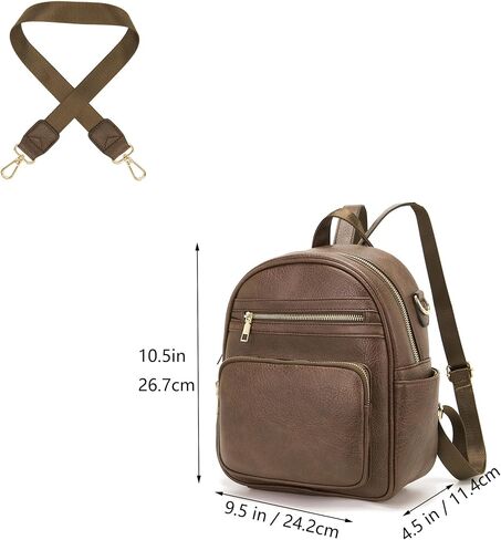 Idesort Small Backpack Purse for Women Girls Cute Backpacks Purse set with Wallet Convertible Shoulder bag CaramelBrown in Saudi Arabia