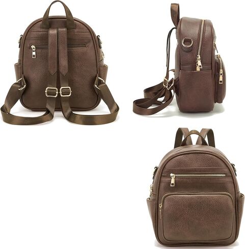 Idesort Small Backpack Purse for Women Girls Cute Backpacks Purse set with Wallet Convertible Shoulder bag CaramelBrown in Saudi Arabia