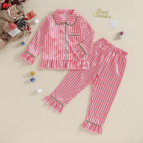 Halloween Pajamas for Toddler Girls Boys Pumpkin Silk Pajamas Long Sleeve Button-Down Tops Pants 2 Pieces Pjs Set in Saudi Arabia