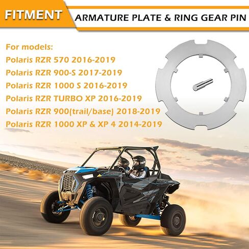 لوحة المحرك شديدة التحمل (تفاضلية أمامية) ودبوس تروس حلقي مقوى مناسب لـ Polaris RZR 1000 XP & XP 4/TURBO XP/1000 S/900-S/900(trail/base)/570، قطعتان... in Kuwait