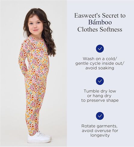 Bamboo Viscose Toddler Girl Pajamas Ruffled Long Sleeve Kid Girls Lounge Set in Kuwait