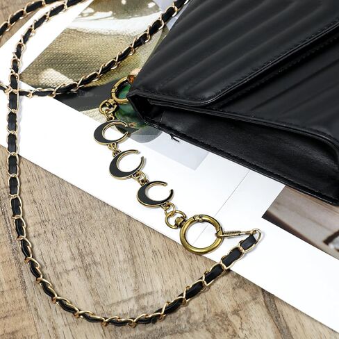 2 Pcs Purse Extender Chain Purse Straps For Handbags Gold Purse Chain Purse Strap Extender Bag Charms For Handbags Bag Accessories Charms Shoulder Straps For Bags Bag Extender Purse Charm（Heart Moon） in Saudi Arabia
