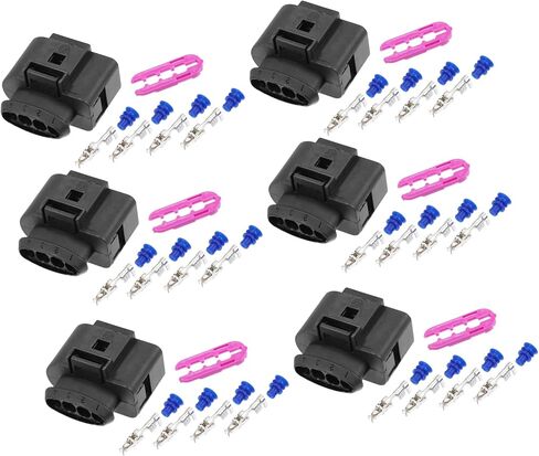 6 مجموعة 4 دبوس رقم 1J0973724 ملف الإشعال Coilpack موصل قابس مهايئ مجموعة أدوات استبدال لشركة فولكس فاجن لأودي لمقعد سكودا استبدال العنصر in Saudi Arabia