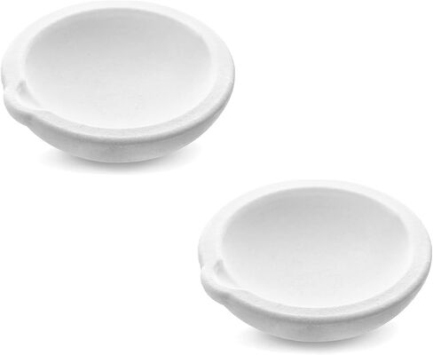 2pcs Ceramic Quartz Crucible Bowl Dish Cup Furnace Melting Casting Refining Gold Silver (250g) in Saudi Arabia