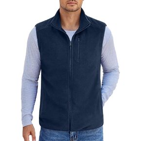COOFANDY Men's Lightweight Fleece Vest Sleeveless Zip Up Warm Jacket Casual Outerwear Vests With Pockets