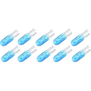 cciyu 10 Pack Blue Car T5 Halogen Light Bulbs Replacement fit for Marker Clearance Light Auto Side Lamp 70 2721