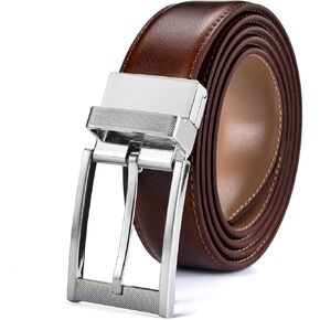 beltox fine Men Belt Genuine Leather with Anti-scratch Buckle Casual Strap