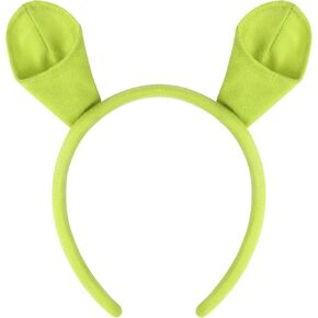 EVERMARKET Green Plush Animal Ears and Horns Headband-Halloween Christmas Festival Theme Party Animal Cosplay Costume Headbands