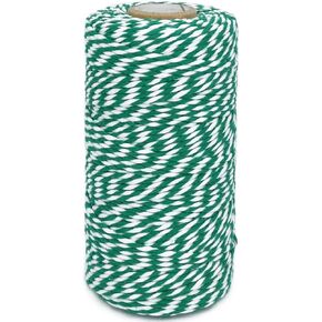 Cotton Twine Red and White Baker String 2mm Thick 328 Feet Christmas Twine for Gift Wrapping DIY Crafts Home Decoration Gardening