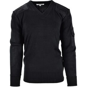 Original British Police Sweater Commando Black V-Neck Long Sleeve Men Pullover Military Security Jumper