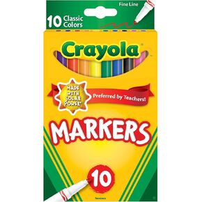 CRAYOLA MARKERS FINE LINE 10 COUNT
