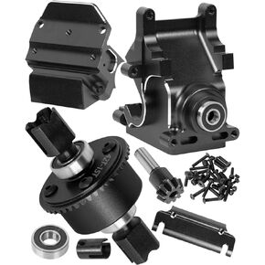 Aluminum Gearbox Case Gears with 42T&15T Upgrades Part for 1/8 Karton Senton Outcast Talion Typhon 6S,1/7 Mojave Limitless 6S,Wave Box Gearbox Hops Up,Red