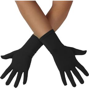 ATHX Men's and Women's Spandex Costume Gloves Halloween Cosplay Stretchy Wrist Gloves Wedding Prom Party Gloves for Women