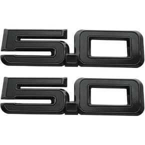2pcs 5.0 Side Emblems 3D Badge Replacement for 2024 Mustang GT PR3Z-16228-D New (Chrome)