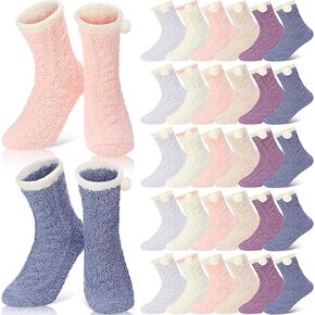 ramede 60 Pairs Cute Fuzzy Socks Winter Sleep Soft Socks Thick Fluffy Slipper Socks Plush Warm Socks for Women in Kuwait