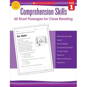 Comprehension Skills: Short Passages for Close Reading: Grade 1