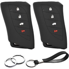 2pcs Compatible with Lexus ES250 ES300h ES350 NX250 NX350 NX350h NX450h+ LX600 RX350h TX350 GX550 LC500 LS500 RX350 RX450h+ RX500h RUX250h Z450e TX500h TX550h+ Key Fob Cover Case Keychain
