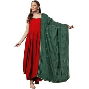 Chandrakala Cotton Blend Dupatta for Women, Shawl Scarf Wrap Chunni (D286-P)