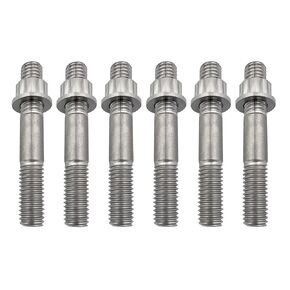 Cylinder Head Stud Bolt Nut Kit Titanium Compatible with Yamaha Blaster 200 YFS 200 1988-2006 YZ125 1983-2006 YZ250 2007-2023 OEM# 90116-08394-00