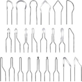 SAVITA 23pcs Wood Burning Nibs, Pyrography Wire Tips Replacement for Pyrography Machine Wood Burning Pen Tips for Pyrography on Gourds Wood Paper Leather