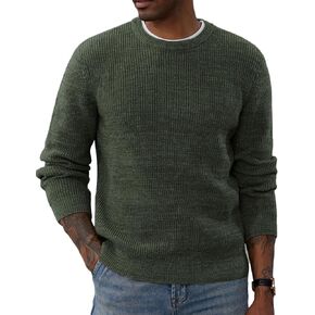PJ PAUL JONES Men's Crewneck Sweater Long Sleeve Vintage Knitted Pullover Sweaters