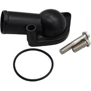 15° Water Neck Thermostat Housing for Chevrolet SBC BBC Small Block Big Block Chevy 283 302 305 327 350 383 396 427 454 502 Black