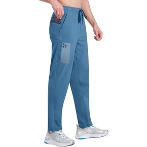 Men's Fleece Joggers with Pockets 30"/32" Stretch Winter Warm Work Pants Athletic Workout Gym Sweatpants for Men