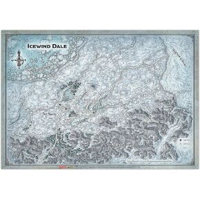 Gale Force Nine D&D: خريطة Icewind Dale - 31 بوصة × 21 بوصة - خريطة الزنزانات والتنينات الرسمية لـ GF9، متعددة الألوان، مقاس واحد، (72806)