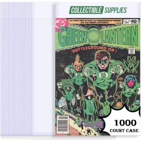 Resealable Current Comic Book Bags | Clear Comic Book Sleeves with Thick Material for Comic Book Protection | PVC-Free & Acid-Free (100 Pack)