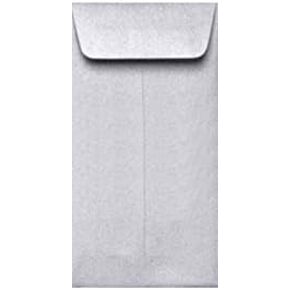 LUXPaper #7 Coin Envelopes | Peel & Press | 3 1/2" x 6 1/2" | Silver Metallic | 80lb. Text | 50 Qty