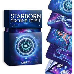 Original Starborn Arcana 78 Tarot Card Set, Unique Borderless Deck, Fortune Telling Cards, Classic Meanings with Guide Book for Beginners and Pro