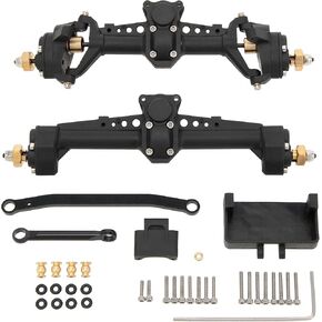 DKKY SCX24 Axles Nylon Portal Axles Kit w/C-Hub for Axial SCX24 90081 C10 Jeep 1/24 RC Crawler Upgrades Parts (Black)