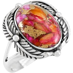 Turquoise Ring Sterling Silver 925 Genuine Gemstones Size 6 to 11
