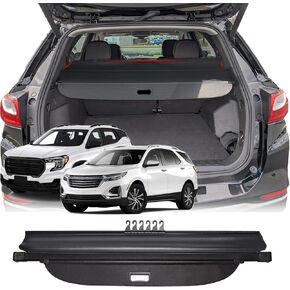 Cargo Cover for 2018-2025 Chevrolet Chevy Equinox Accessories GMC Terrain Accessories 2025 2024 2023 2022 2021 2020 2019,Carbon Fiber Texture Retractable Trunk Cover Security Shade Privacy