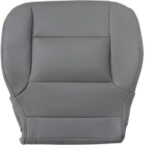 NLQR H2Q or H2R Dark Ash Gray Driver or Passenger Side Bottom Replacement Microfiber Leather Seat Cover Compatible with Chevy Silverado Sierra 1500 2500 3500HD 2014 2015 2016 2017 2018 2019
