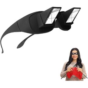 Crochet Glasses Horizontal High Definition Lazy Glasses Prism Periscope Looking Down for Crochet Reading and Watching TV for Seniors or Teenagers