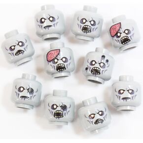 Zombie Head Pack for Minifigs