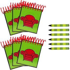 ASVP Shop STEVE - دفاتر ملاحظات يدوية داندي - حزمة من 6 دفاتر ملاحظات مع 6 أقلام تلوين سوداء