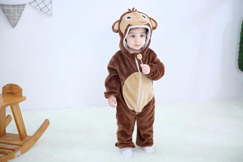 Unisex Baby Costume,Baby Flannel Animal Halloween Onesie Pajamas Home Clothing in Saudi Arabia